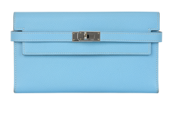 Hermes Kelly Wallet, Epsom, Celeste, [P] (2012), B, 3*